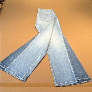 GAP Two-Tone Light and Medium Blue Flare Jeans